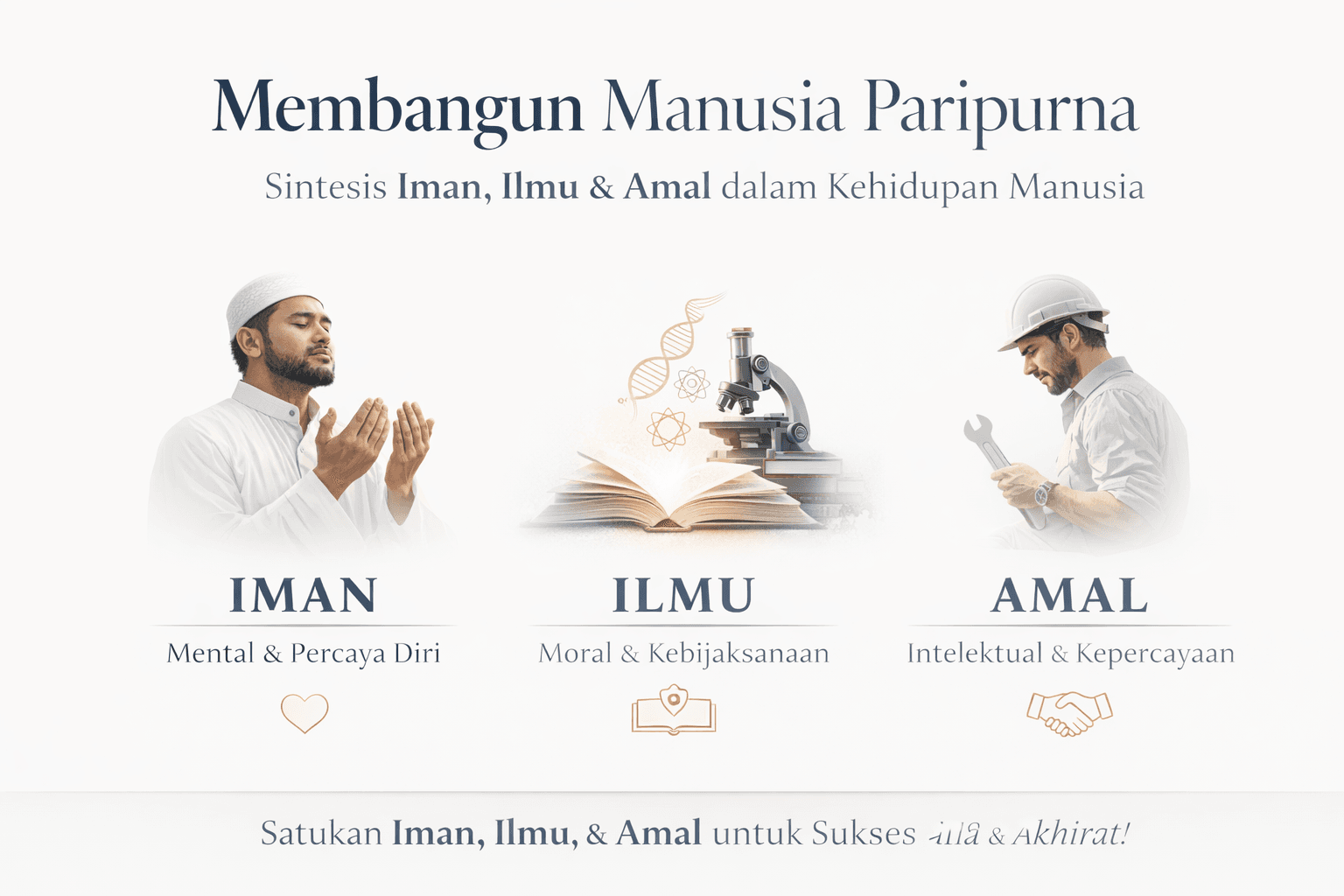Membangun Manusia Paripurna: Sintesis Iman, Ilmu, dan Amal dalam Kehidupan Manusia