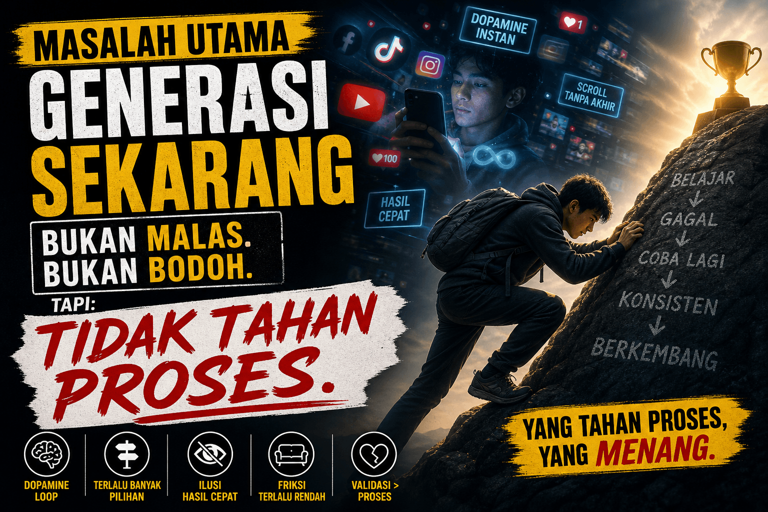 Masalah Utama Generasi Sekarang: Bukan Malas, Tapi Tidak Tahan Proses