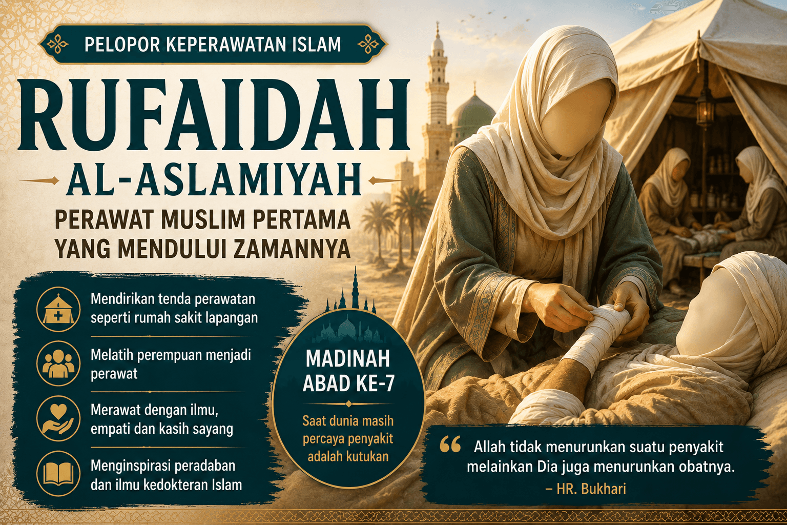 Rufaidah Al-Aslamiyah: Pelopor Keperawatan Islam yang Mendahului Zamannya