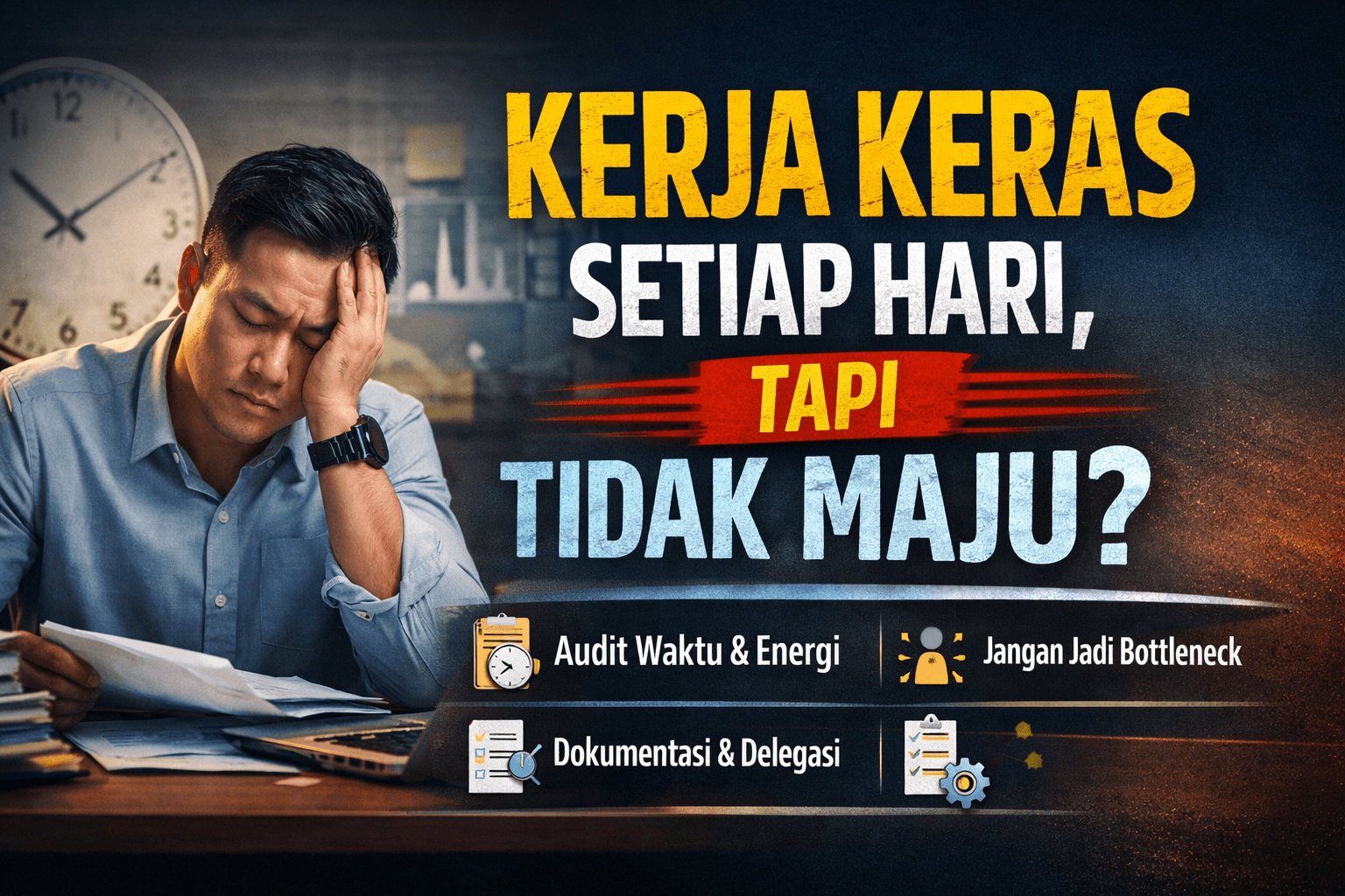 Kerja Keras Setiap Hari, Tapi Tidak Maju: Masalah yang Jarang Disadari