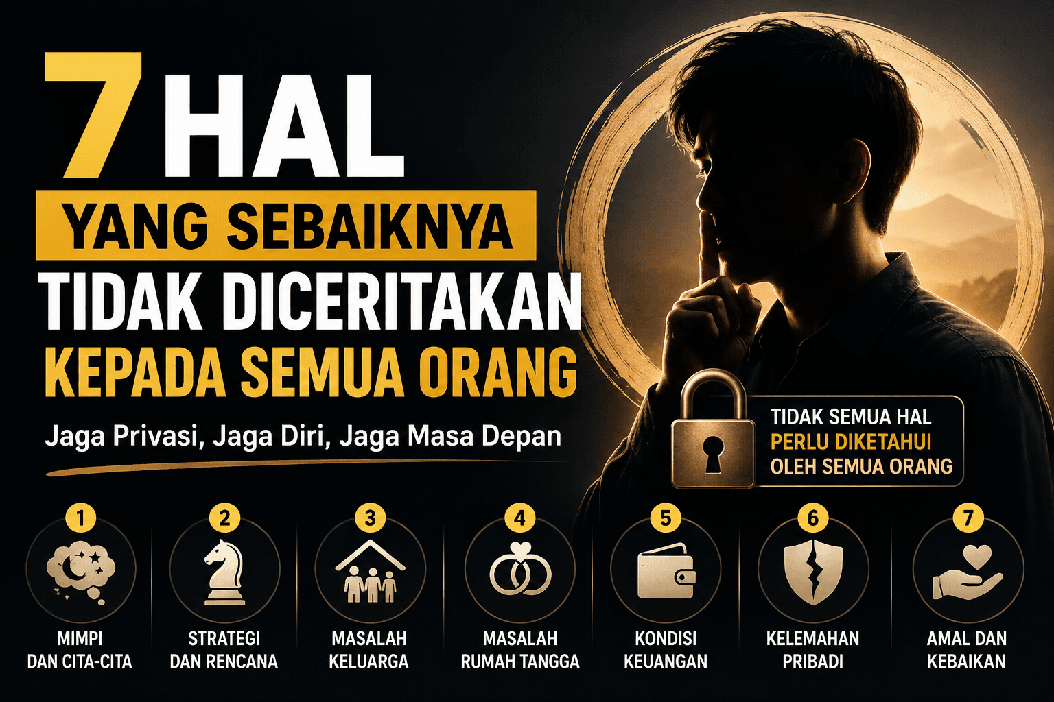 7 Hal dalam Hidup yang Sebaiknya Tidak Diceritakan kepada Semua Orang