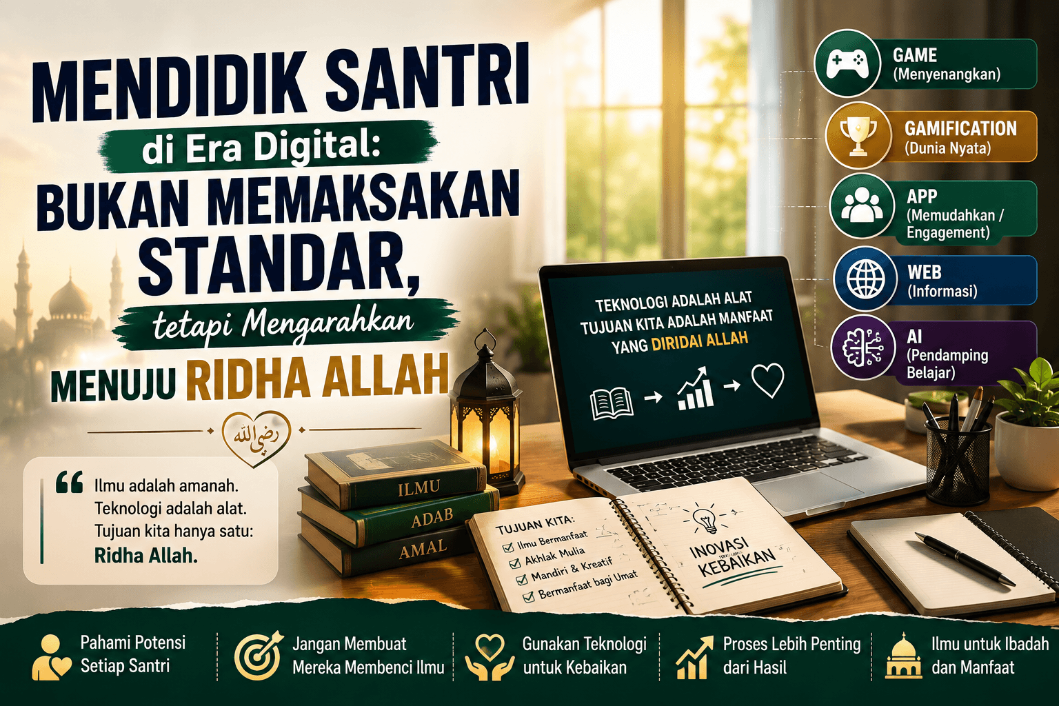 Mendidik Santri di Era Digital: Bukan Memaksakan Standar, tetapi Mengarahkan Menuju Ridha Allah